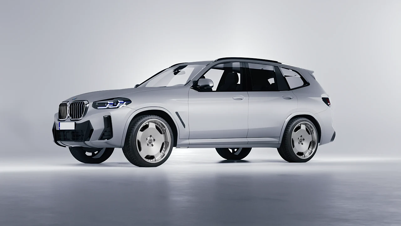 BMW X3 2022 on HRE Performance Wheels 544C forged wheels, front three-quarter view