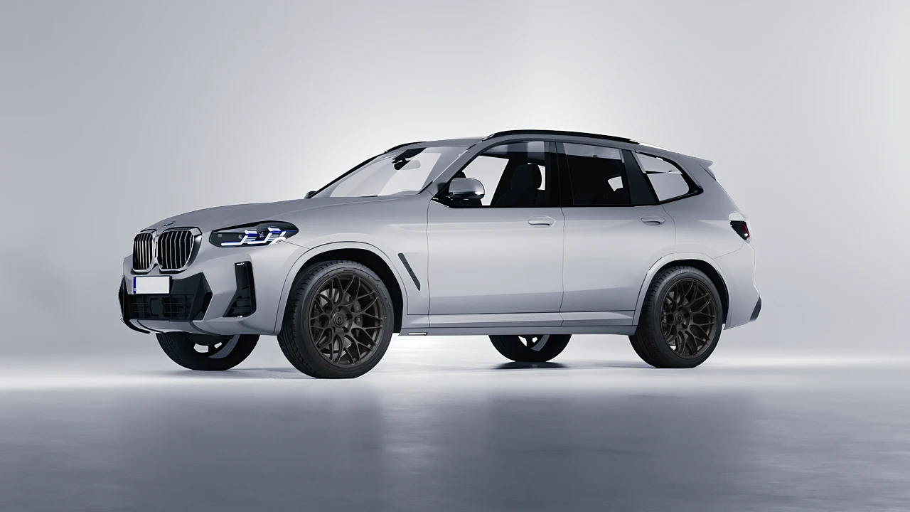 BMW X3 2022 on HRE Performance Wheels RC100 forged wheels, front three-quarter view