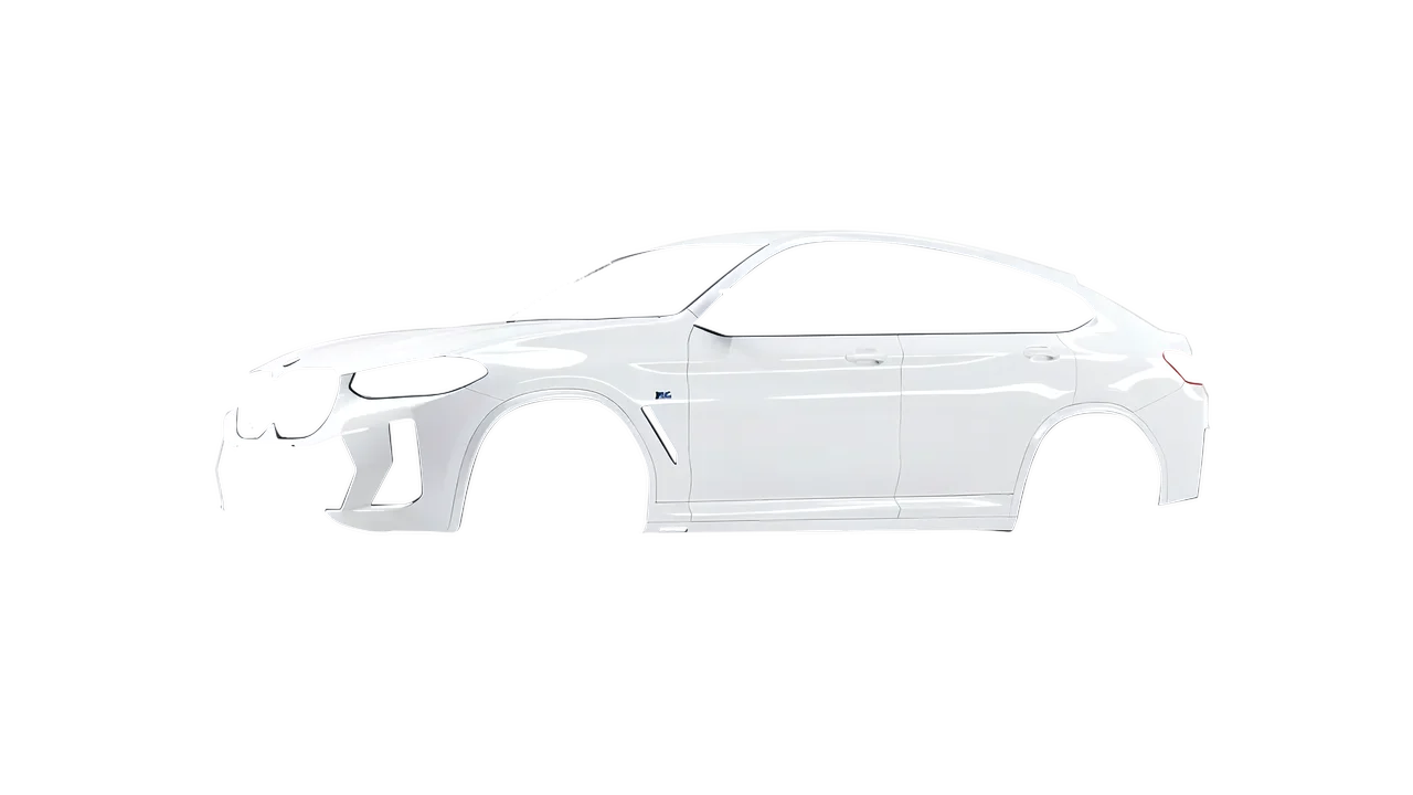 BMW X4 2024 wrapped in Gloss White (3M G10), front three-quarter view