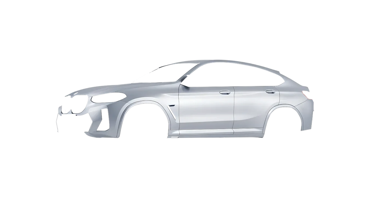 BMW X4 2024 wrapped in Matte Silver (3M M21), front three-quarter view