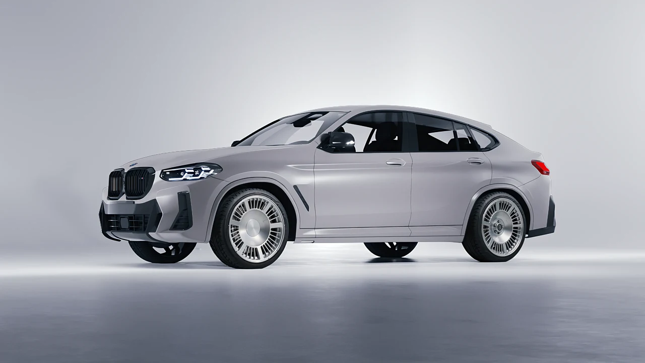 BMW X4 2024 on RDB LA Masterpiece forged wheels, front three-quarter view