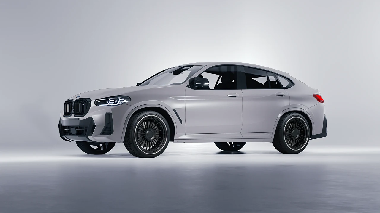 BMW X4 2024 on RDB LA Twenty Two forged wheels, front three-quarter view