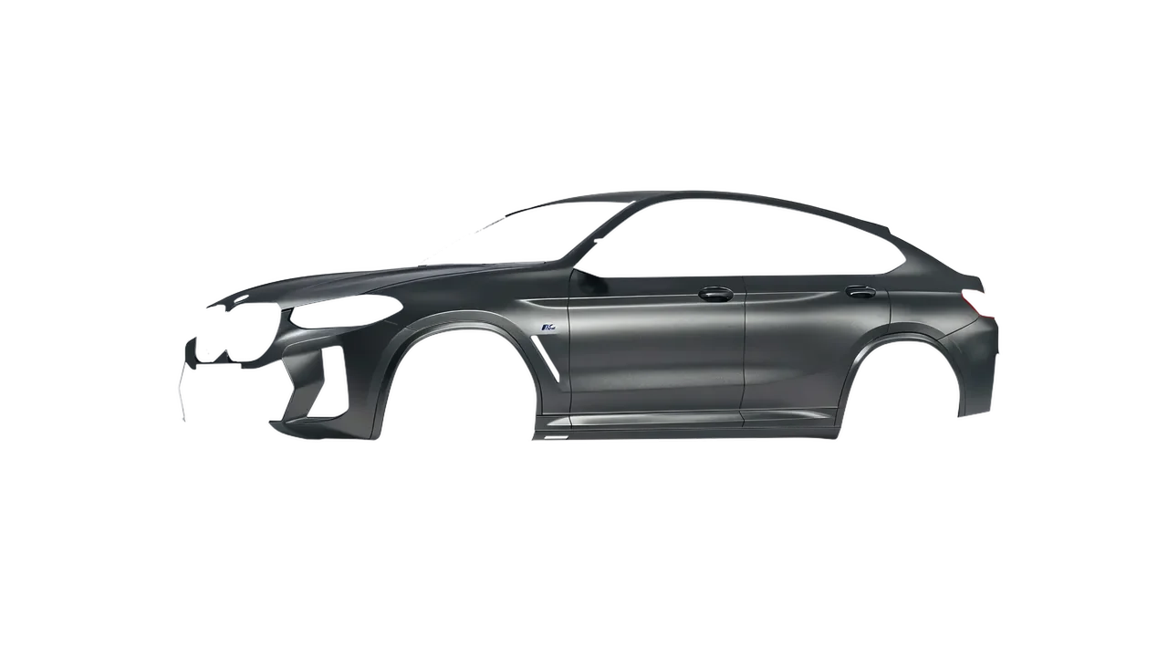 BMW X4 2024 wrapped in Black Rock Grey (Avery Dennison SW900-823-M), front three-quarter view