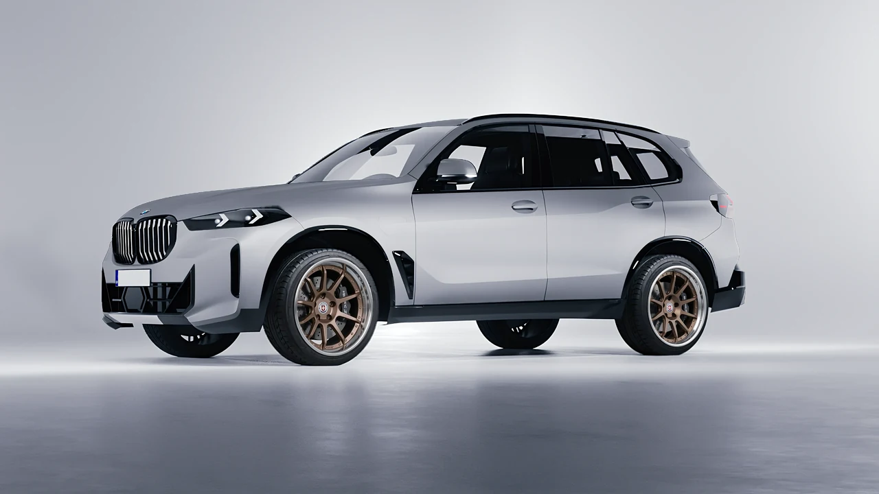 BMW X5 2023 on HRE Performance Wheels C103 forged wheels, front three-quarter view
