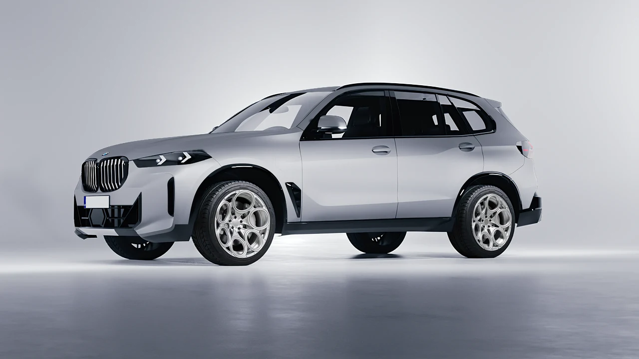 BMW X5 2023 on RDB LA Revolver forged wheels, front three-quarter view