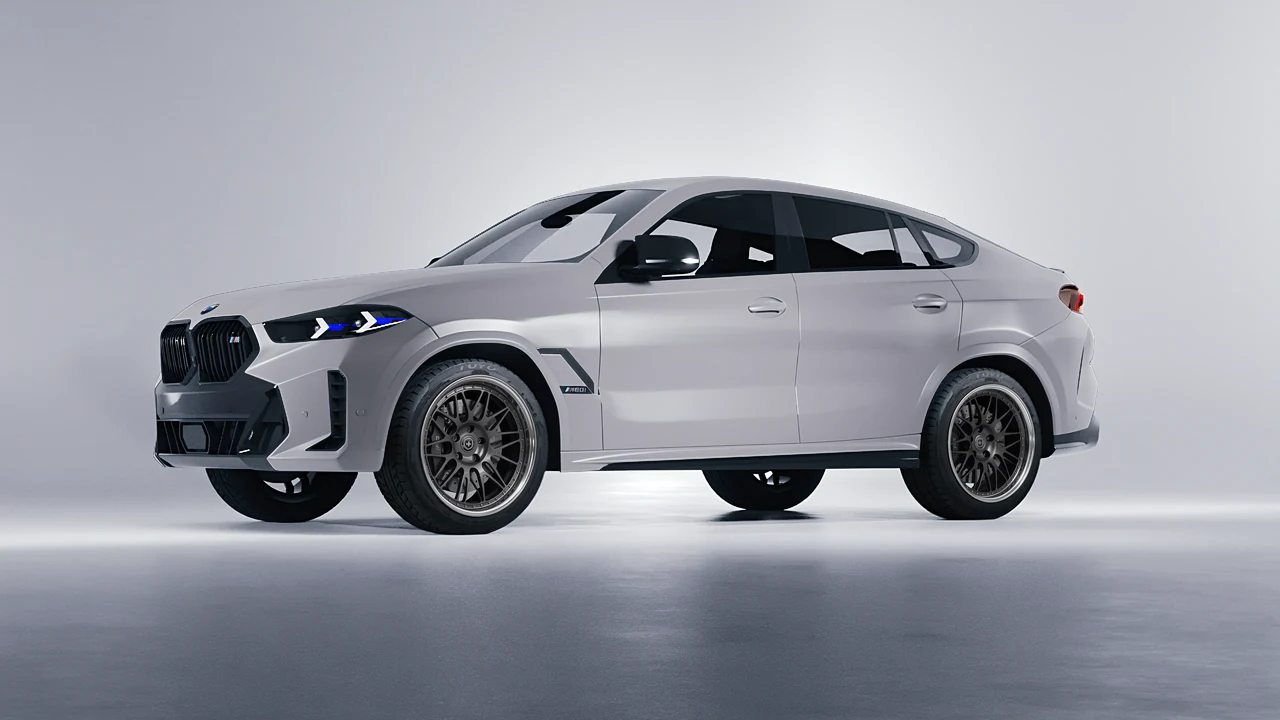 BMW X6 2024 on HRE Performance Wheels 540 forged wheels, front three-quarter view