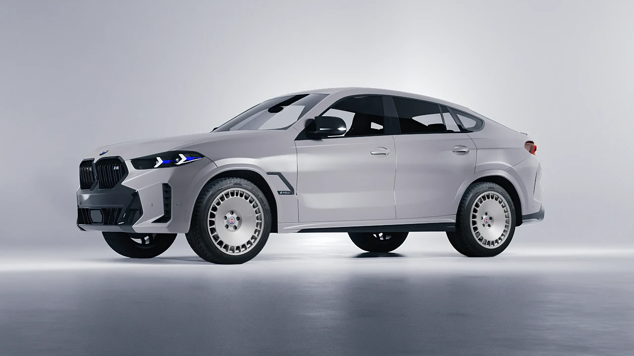 BMW X6 2024 on HRE Performance Wheels 935M forged wheels, front three-quarter view