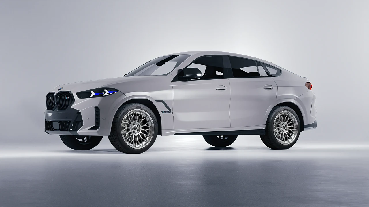 BMW X6 2024 on RDB LA Signature forged wheels, front three-quarter view