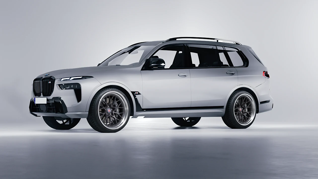 BMW X7 M60i 2023 on HRE Performance Wheels 520 forged wheels, front three-quarter view