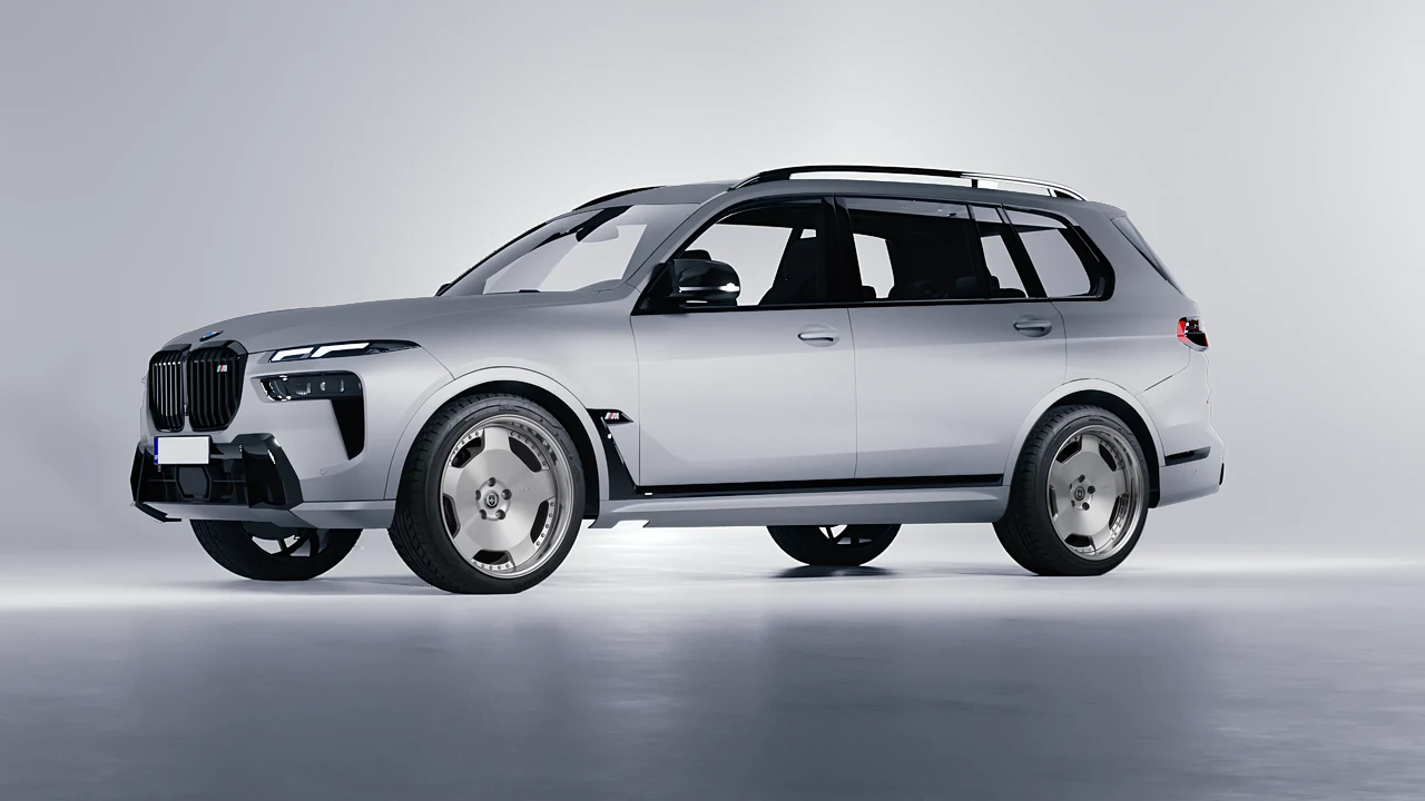 BMW X7 M60i 2023 on HRE Performance Wheels 544 forged wheels, front three-quarter view
