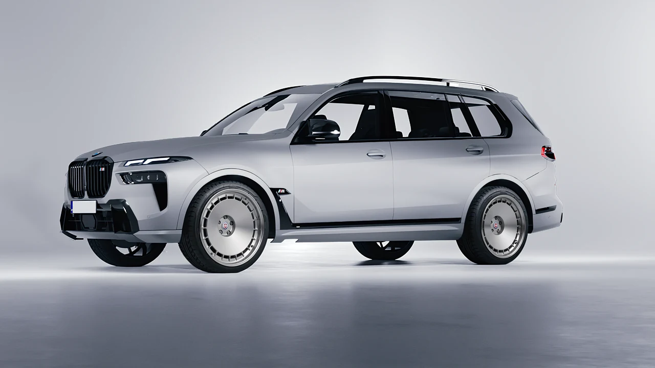 BMW X7 M60i 2023 on HRE Performance Wheels 935 forged wheels, front three-quarter view