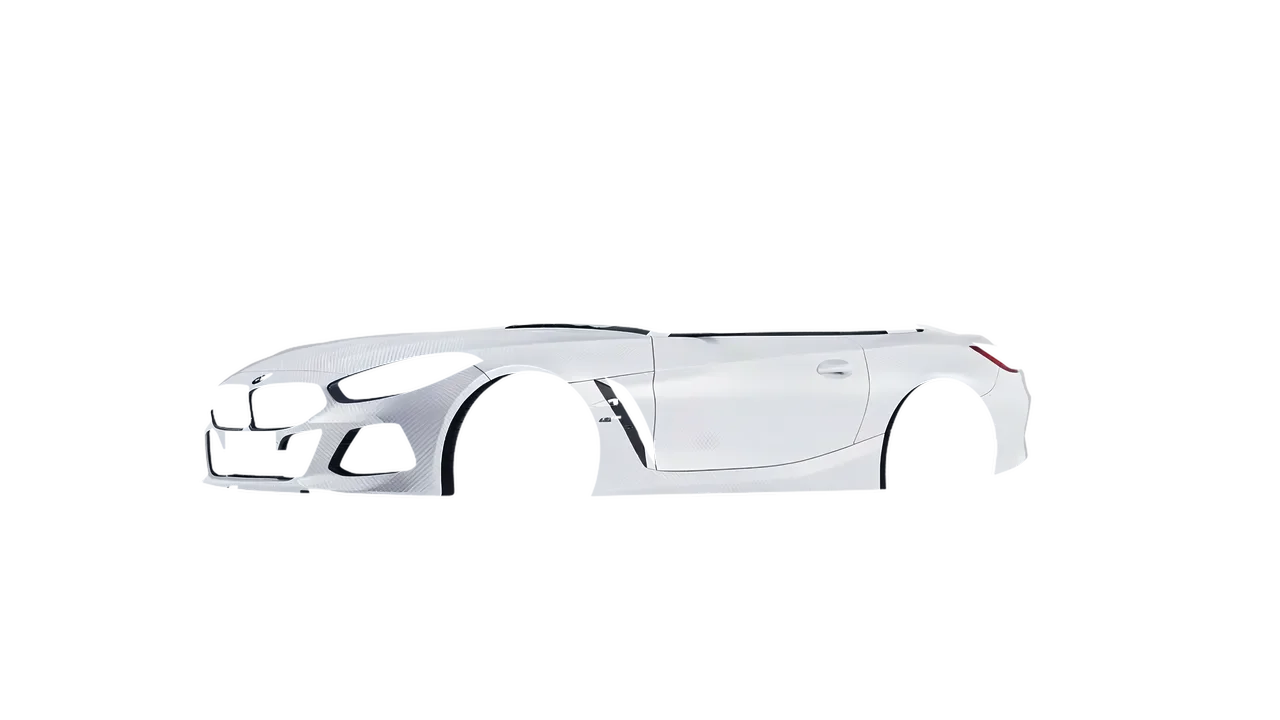 BMW Z4 M40i 2024 wrapped in Carbon Fiber White (Avery Dennison SW900-115-X), front three-quarter view