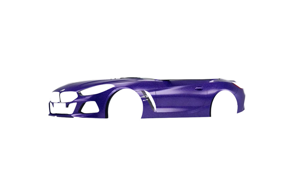 BMW Z4 M40i 2024 wrapped in Purple (Avery Dennison SW900-587-D), front three-quarter view