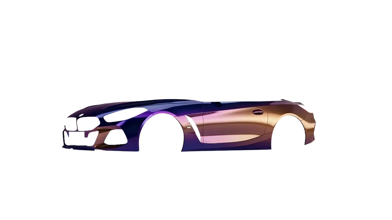 BMW Z4 M40i 2024 wrapped in Gloss Flip Deep Space (3M GP278), front three-quarter view