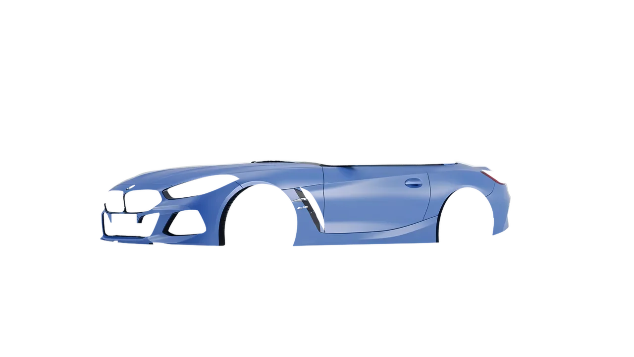 BMW Z4 M40i 2024 wrapped in Dreamline Blue (Avery Dennison SW900-616-O), front three-quarter view