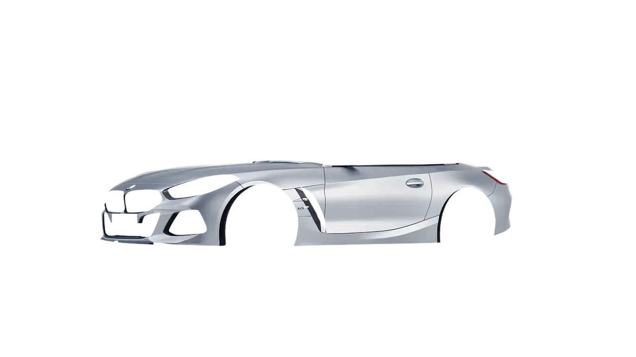 BMW Z4 M40i 2024 wrapped in Matte Silver (3M M21), front three-quarter view