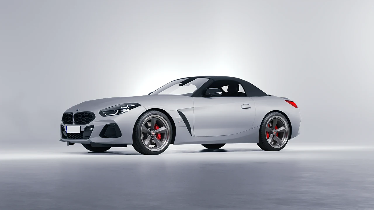 BMW Z4 M40i 2024 on HRE Performance Wheels 105 forged wheels, front three-quarter view