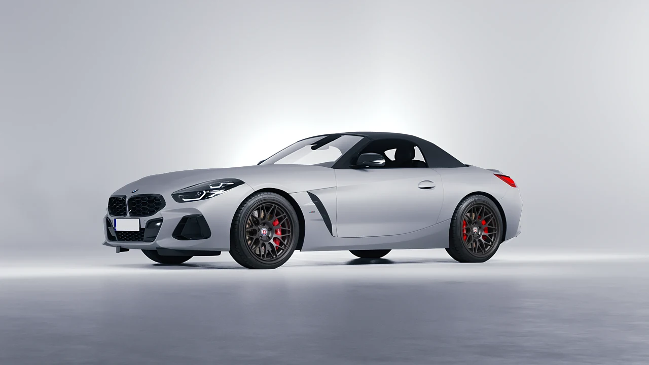 BMW Z4 M40i 2024 on HRE Performance Wheels 300-GT forged wheels, front three-quarter view