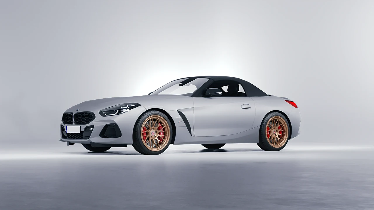 BMW Z4 M40i 2024 on HRE Performance Wheels 300-GTS forged wheels, front three-quarter view