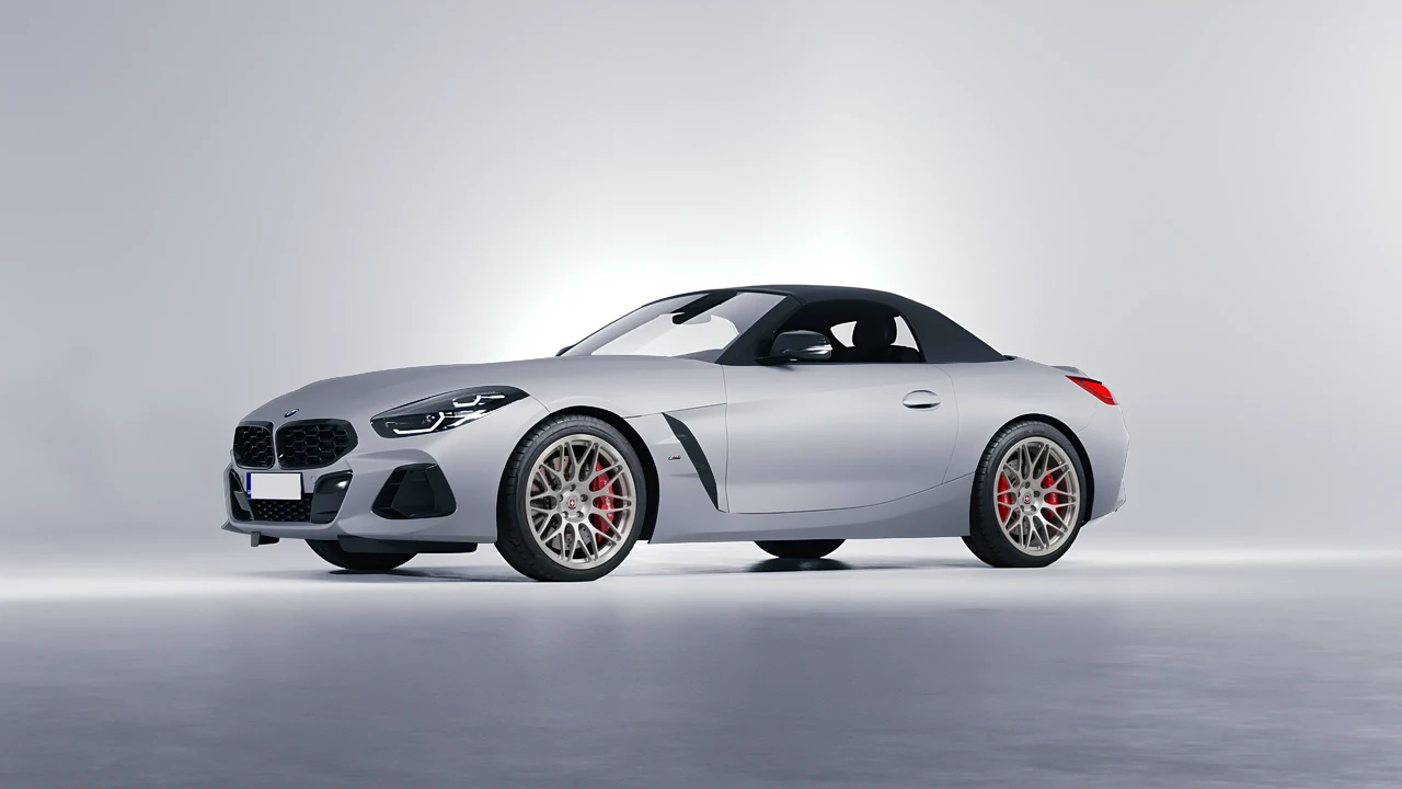 BMW Z4 M40i 2024 on HRE Performance Wheels 300M forged wheels, front three-quarter view
