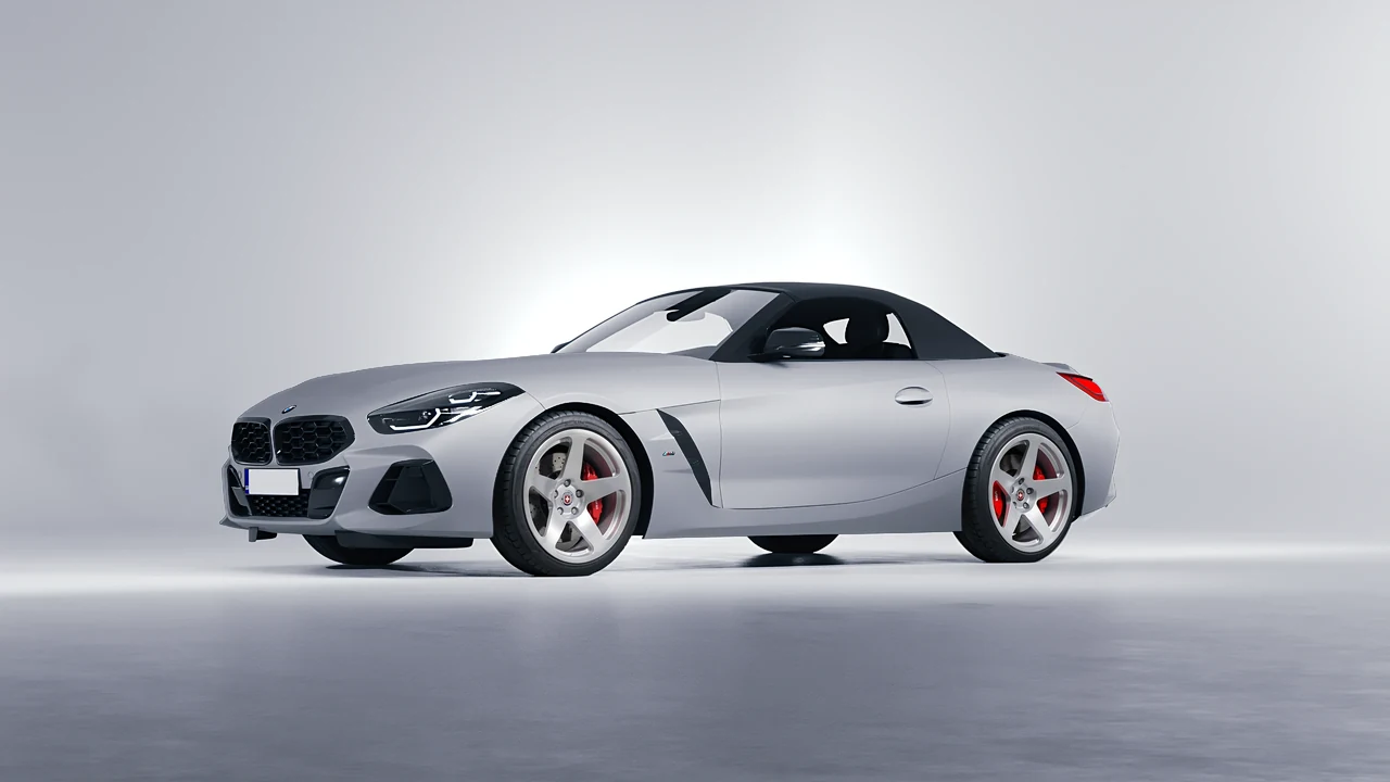 BMW Z4 M40i 2024 on HRE Performance Wheels 305M forged wheels, front three-quarter view
