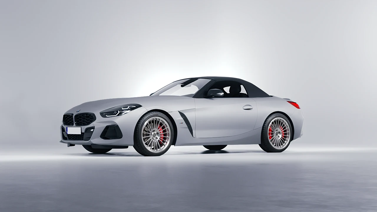 BMW Z4 M40i 2024 on HRE Performance Wheels 309M forged wheels, front three-quarter view