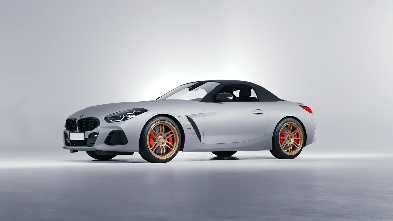 BMW Z4 M40i 2024 on HRE Performance Wheels 312-GTS forged wheels, front three-quarter view