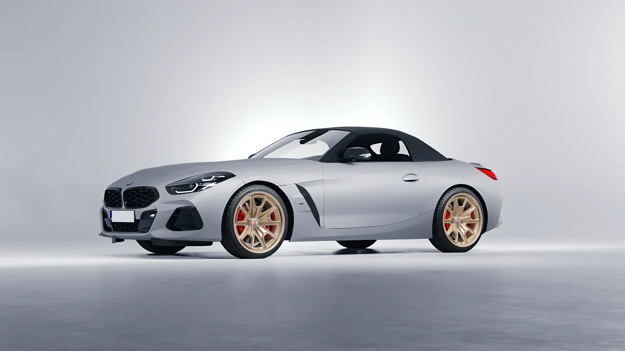 BMW Z4 M40i 2024 on HRE Performance Wheels 427M forged wheels, front three-quarter view