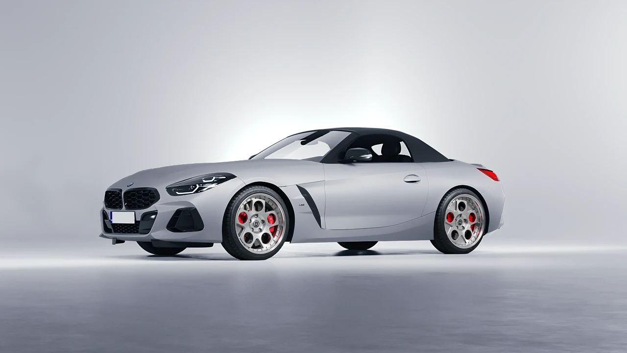 BMW Z4 M40i 2024 on HRE Performance Wheels 454 forged wheels, front three-quarter view