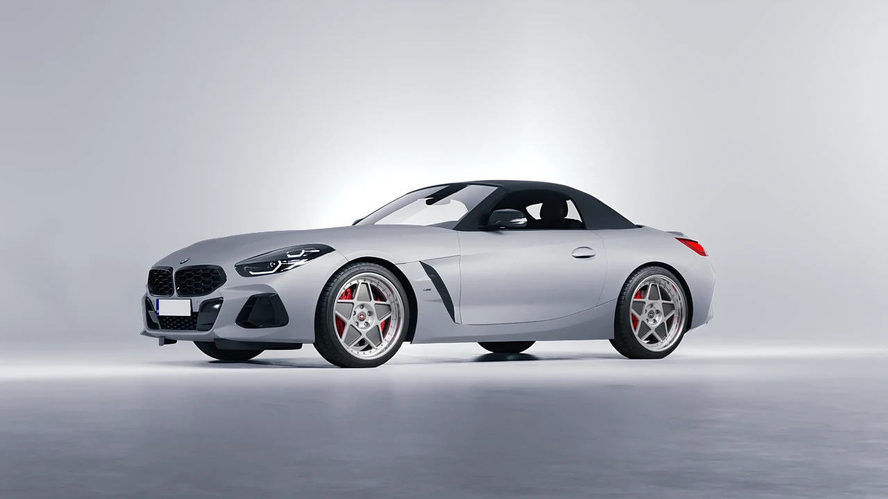 BMW Z4 M40i 2024 on HRE Performance Wheels 505 forged wheels, front three-quarter view
