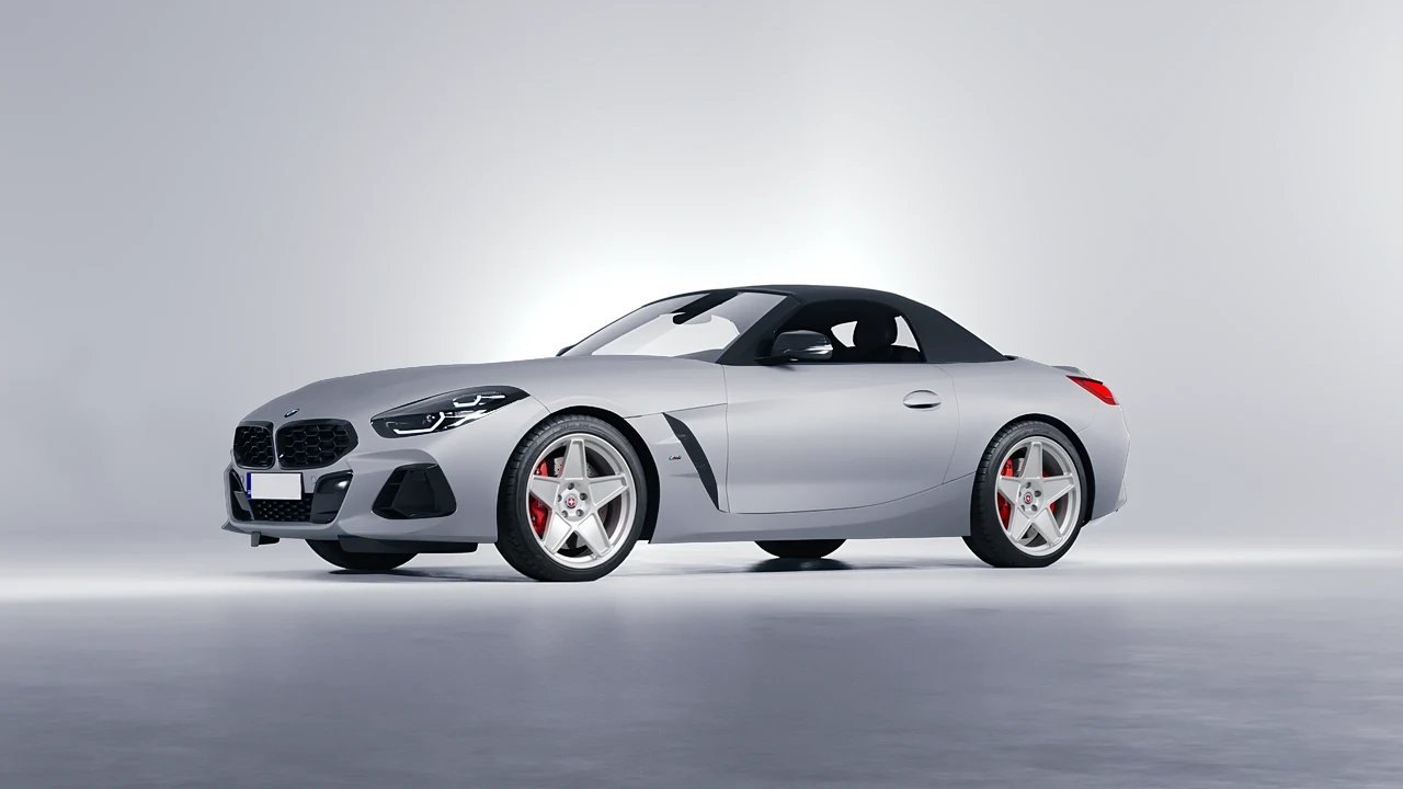 BMW Z4 M40i 2024 on HRE Performance Wheels 505M forged wheels, front three-quarter view