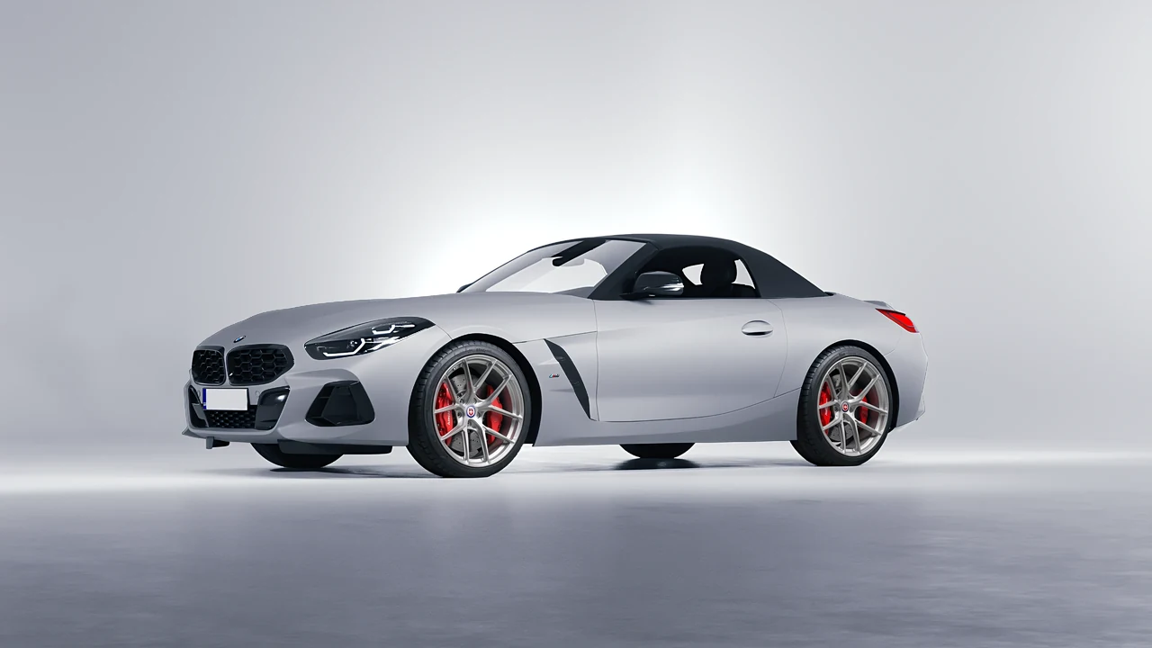BMW Z4 M40i 2024 on HRE Performance Wheels P101SC forged wheels, front three-quarter view