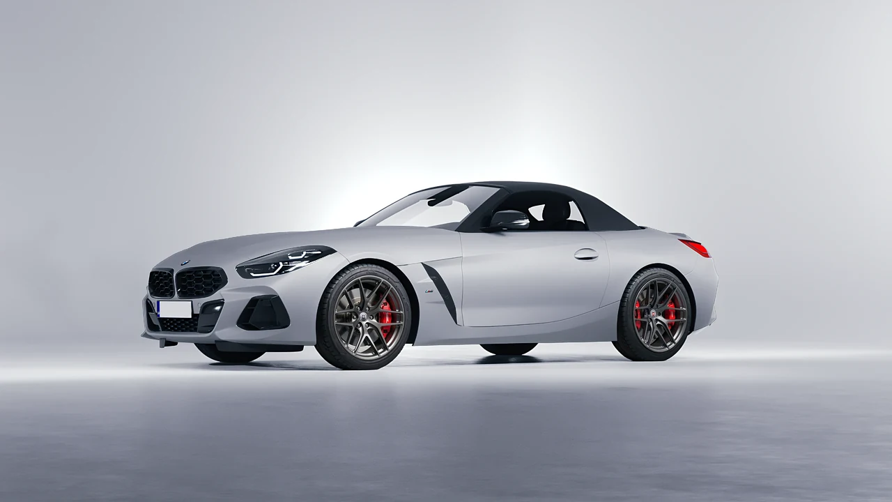 BMW Z4 M40i 2024 on HRE Performance Wheels P161 forged wheels, front three-quarter view