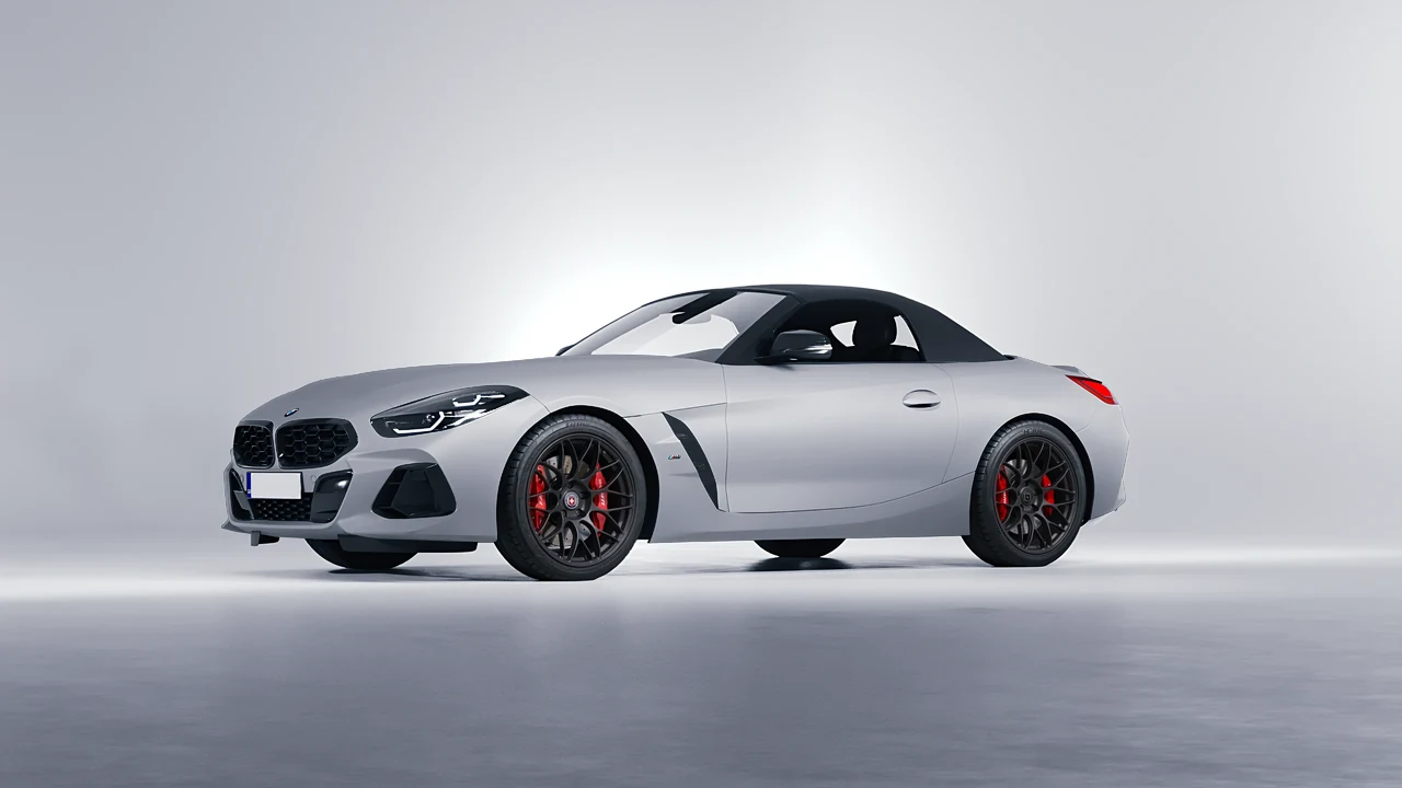 BMW Z4 M40i 2024 on HRE Performance Wheels RC100 forged wheels, front three-quarter view