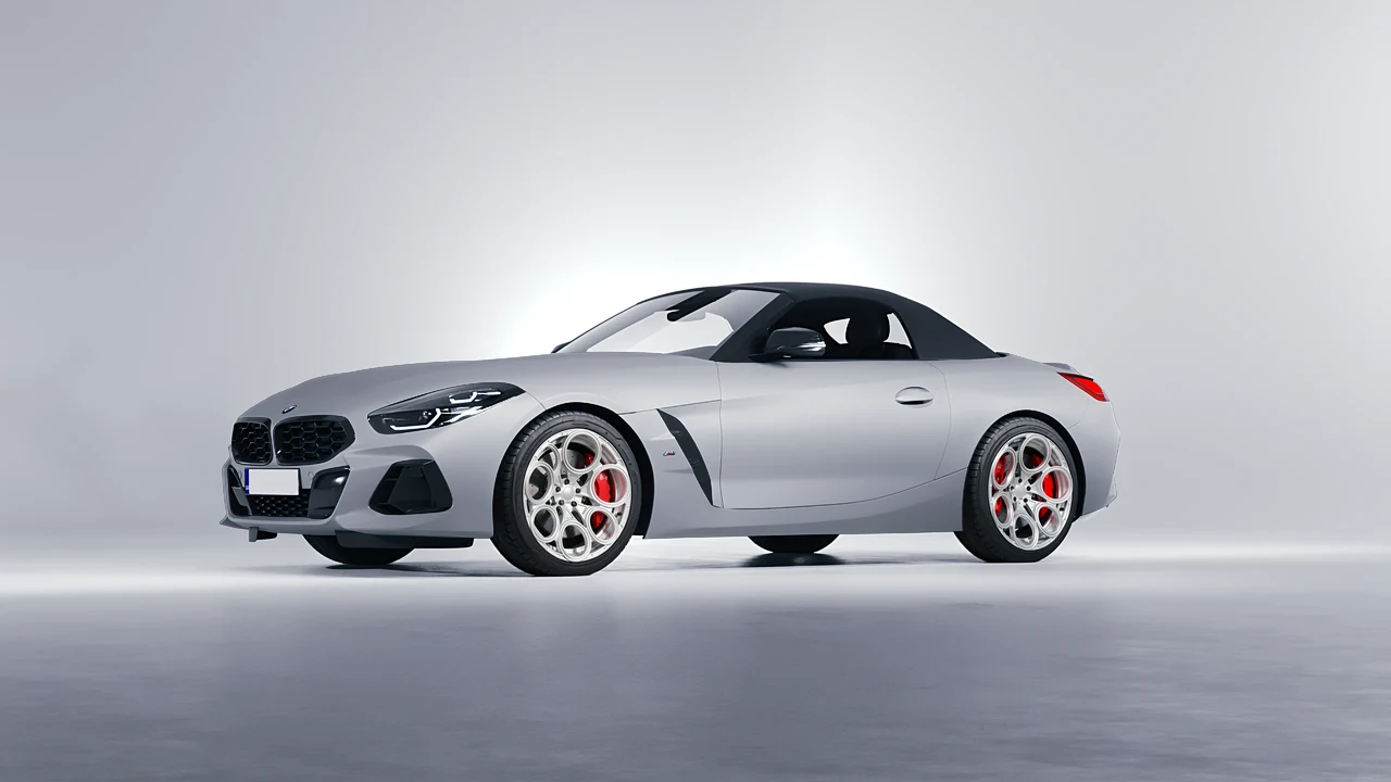 BMW Z4 M40i 2024 on RDB LA Revolver forged wheels, front three-quarter view