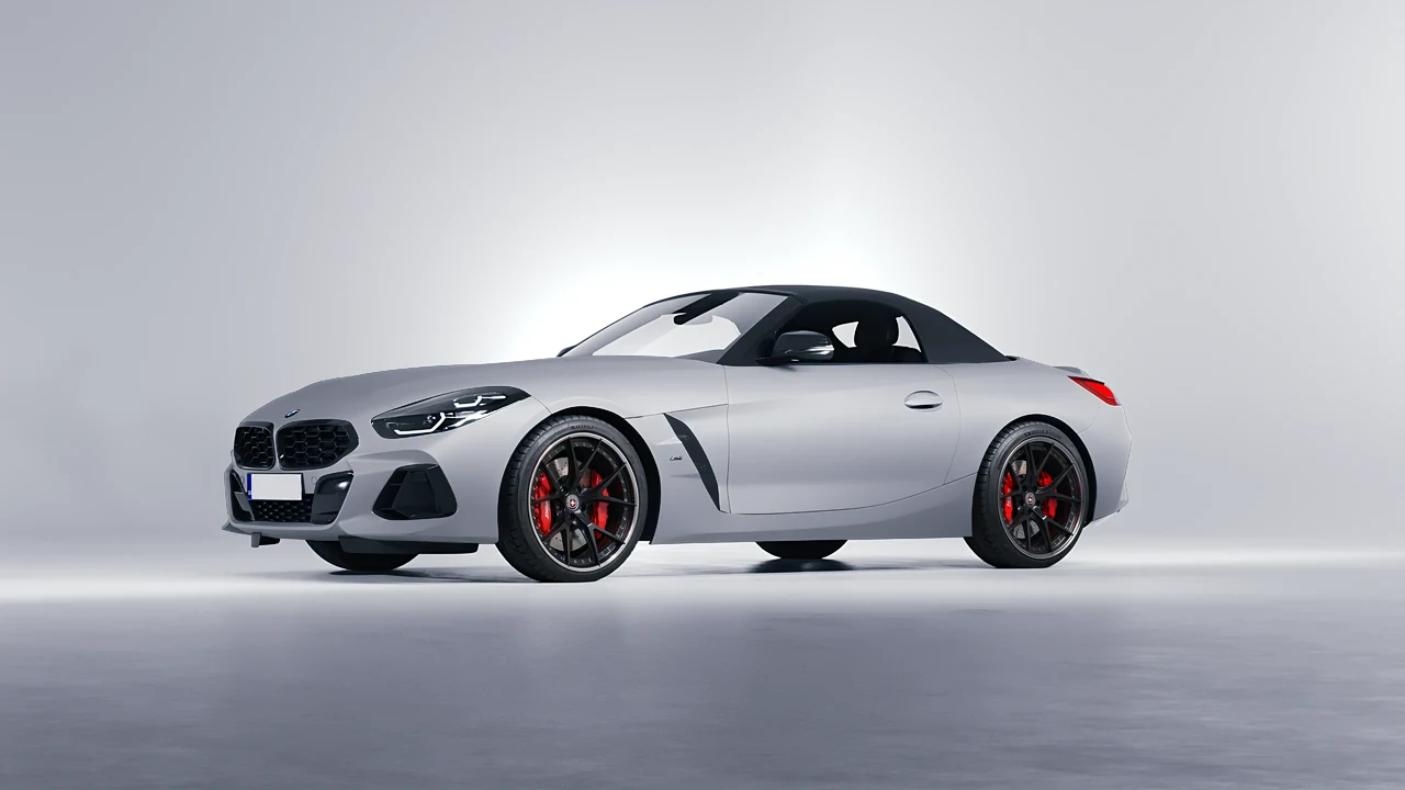 BMW Z4 M40i 2024 on HRE Performance Wheels S101 forged wheels, front three-quarter view