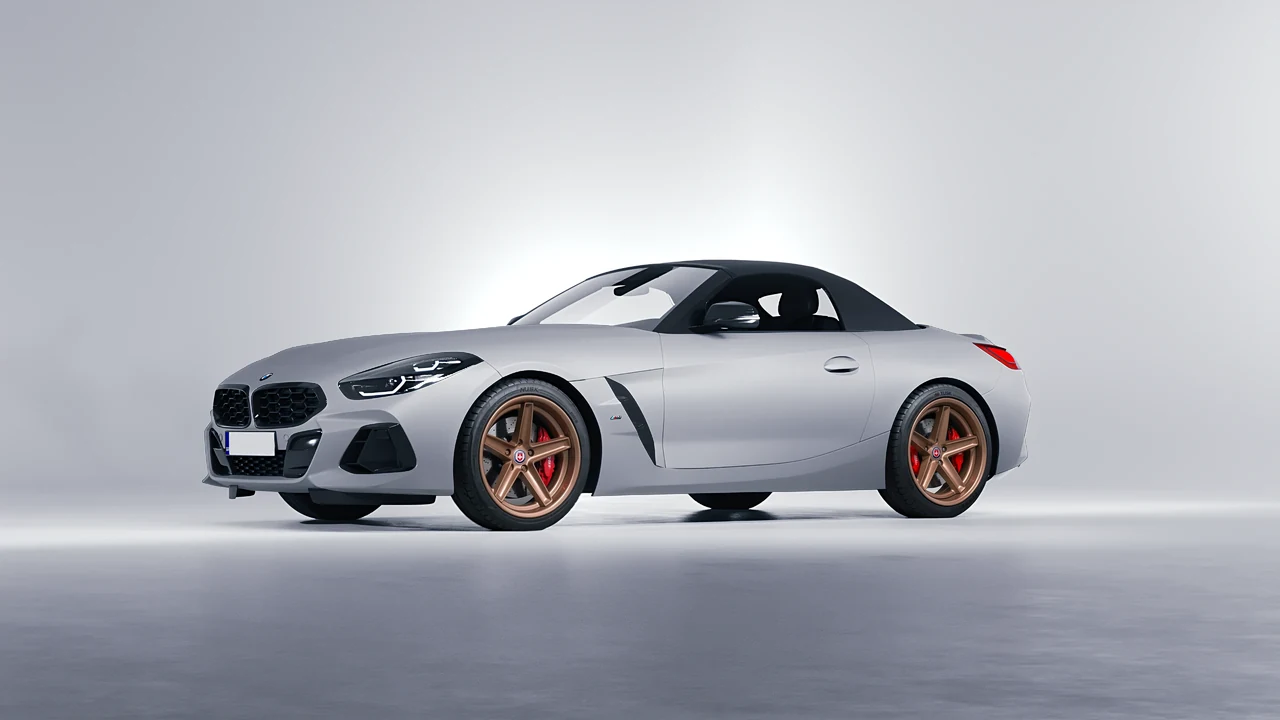 BMW Z4 M40i 2024 on HRE Performance Wheels Tusk forged wheels, front three-quarter view