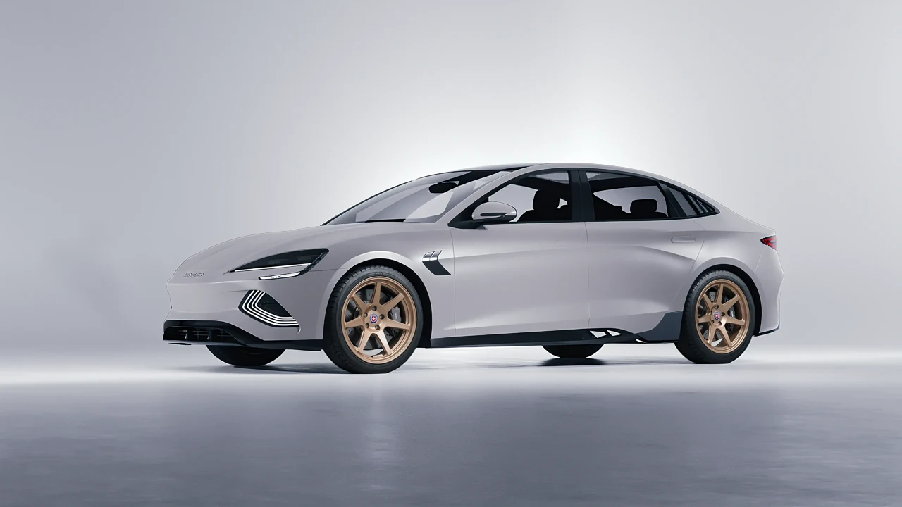 BYD Seal 2025 on HRE Performance Wheels 307-GTS forged wheels, front three-quarter view