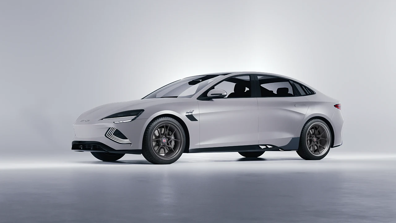 BYD Seal 2025 on HRE Performance Wheels 521 forged wheels, front three-quarter view