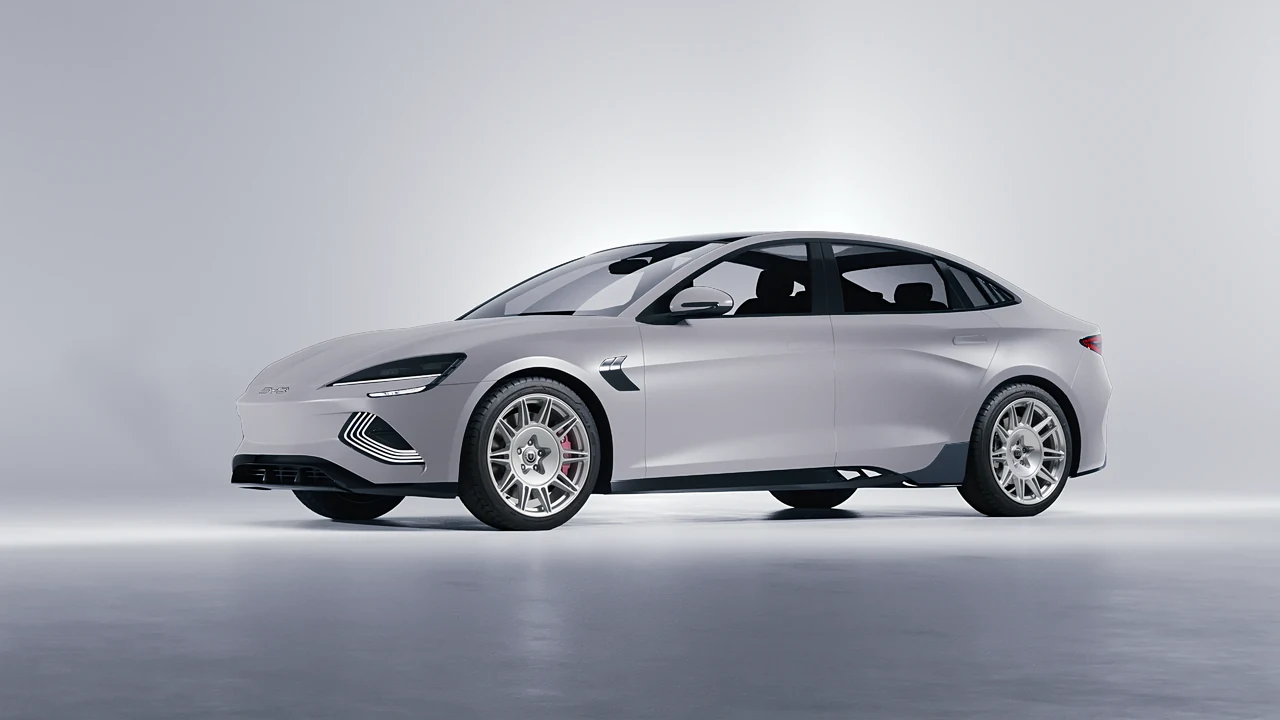 BYD Seal 2025 on HRE Performance Wheels 528M forged wheels, front three-quarter view