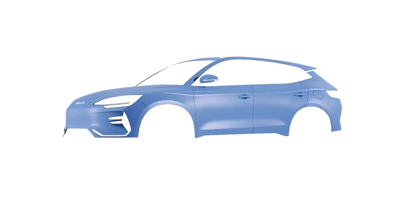 BYD Seal U 2025 wrapped in Dreamline Blue (Avery Dennison SW900-616-O), front three-quarter view