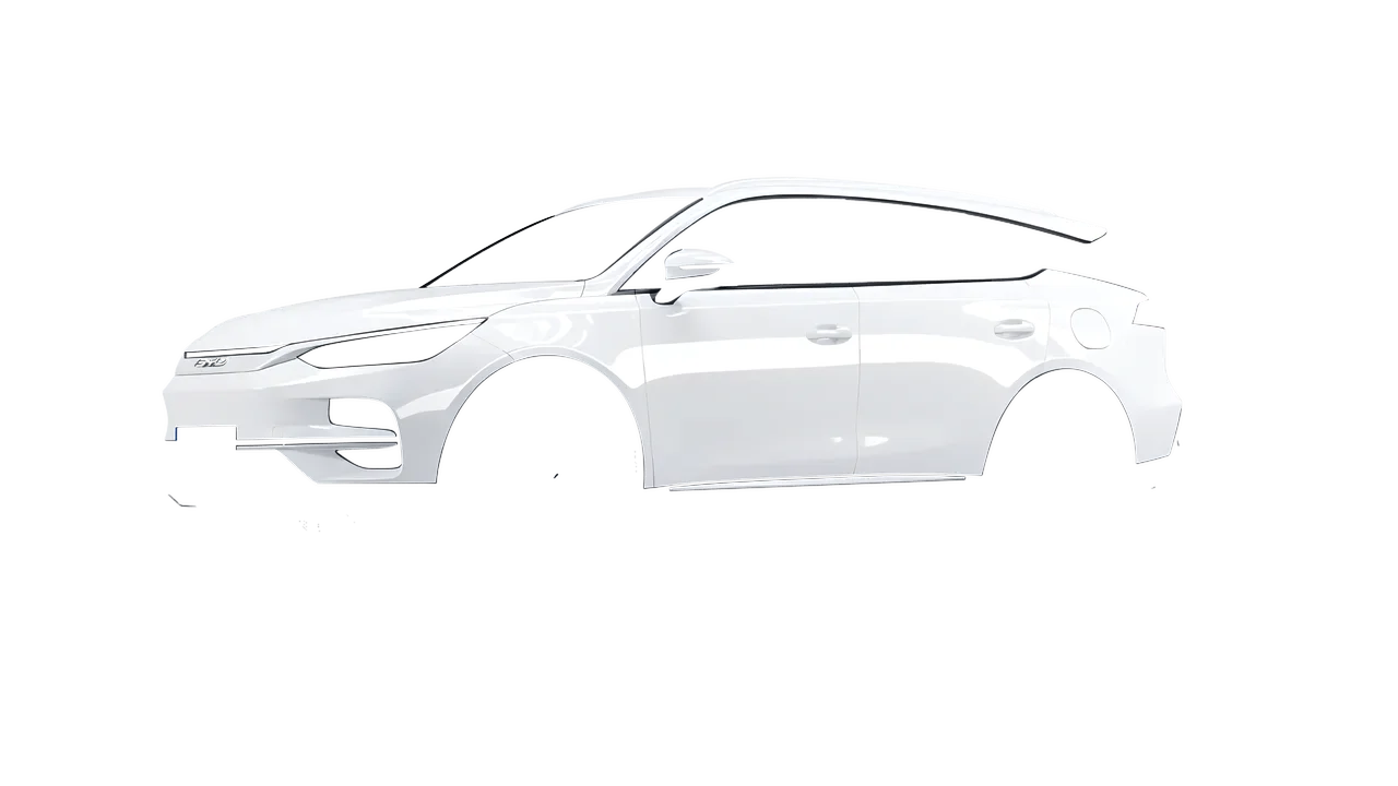 BYD Tang 2024 wrapped in Gloss White (3M G10), front three-quarter view