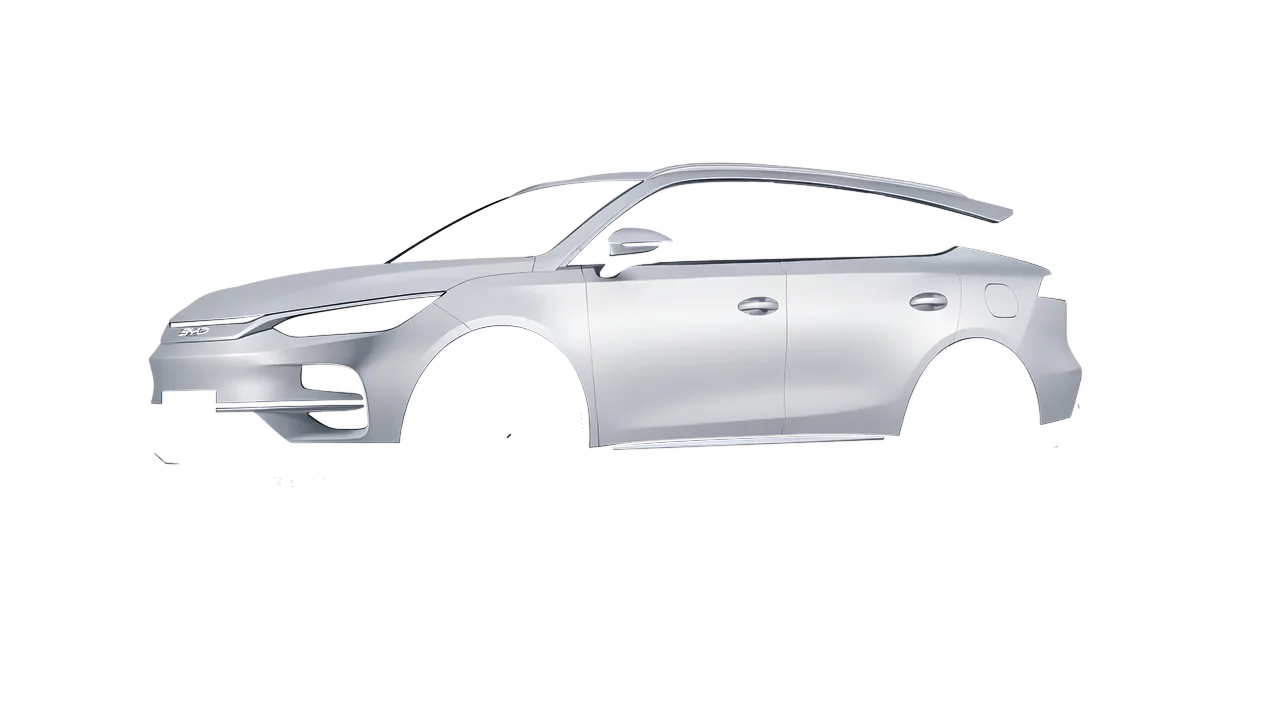 BYD Tang 2024 wrapped in Matte Silver (3M M21), front three-quarter view