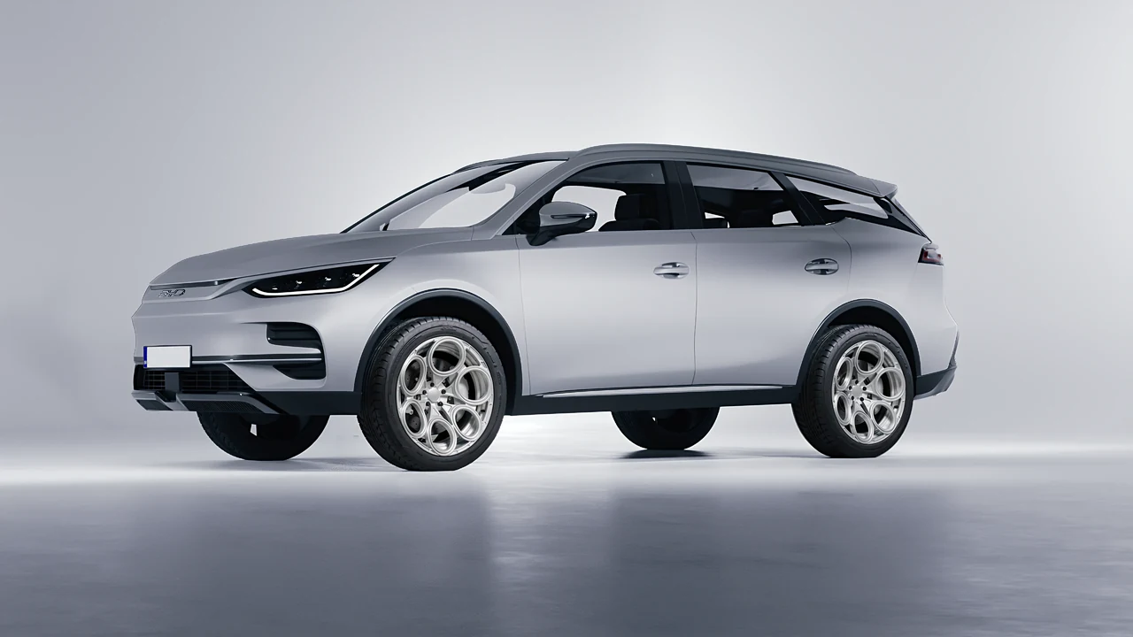 BYD Tang 2024 on RDB LA Revolver forged wheels, front three-quarter view