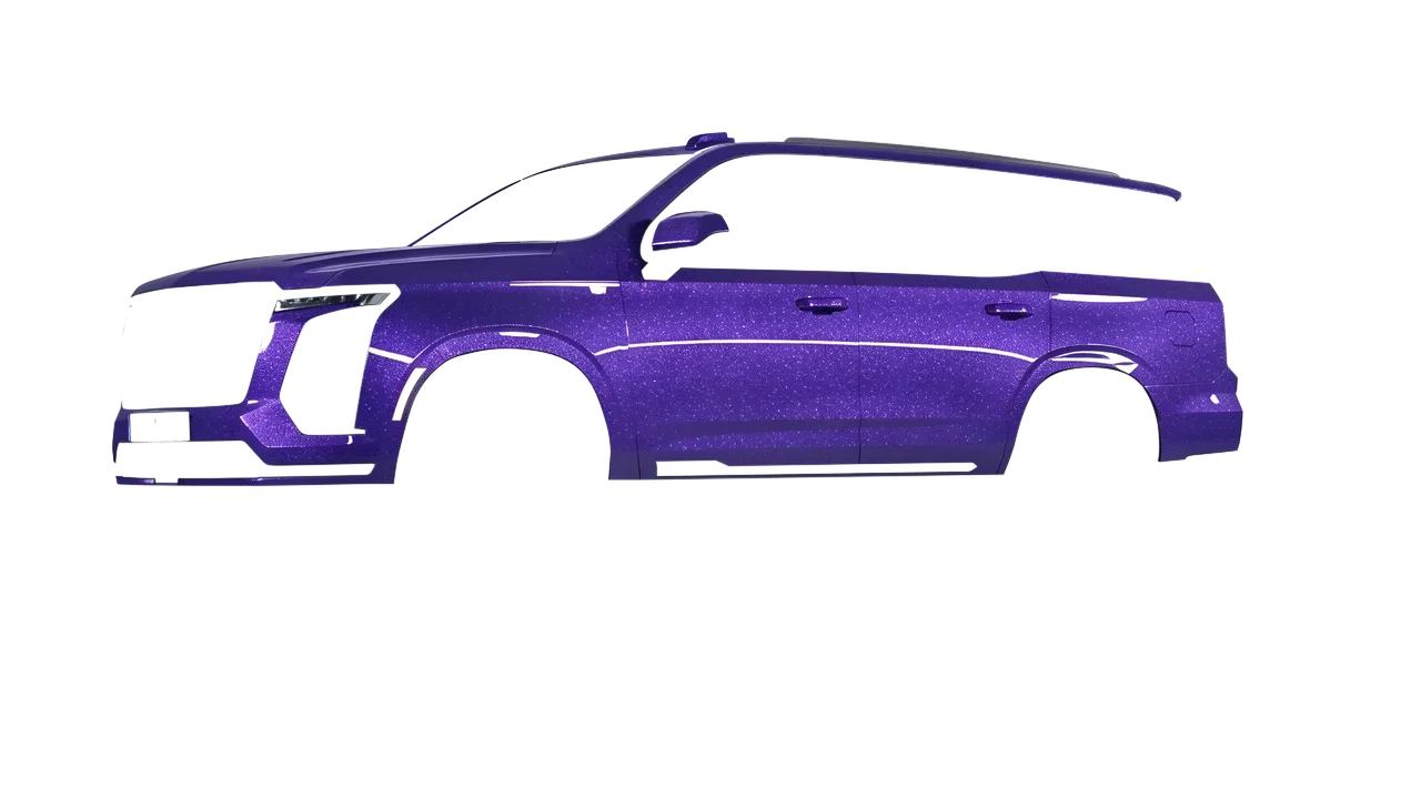 Cadillac Escalade 2025 wrapped in Purple (Avery Dennison SW900-587-D), front three-quarter view