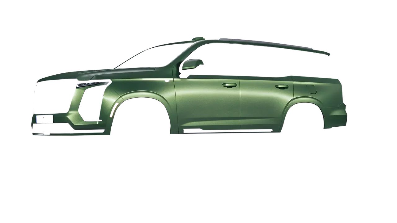 Cadillac Escalade 2025 wrapped in Apple Green (Avery Dennison SW900-745-M), front three-quarter view