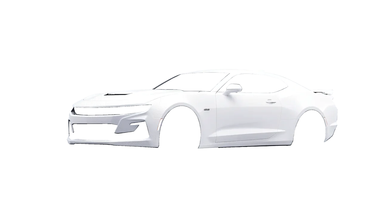 Chevrolet Camaro SS 2020 wrapped in Carbon Fiber White (Avery Dennison SW900-115-X), front three-quarter view