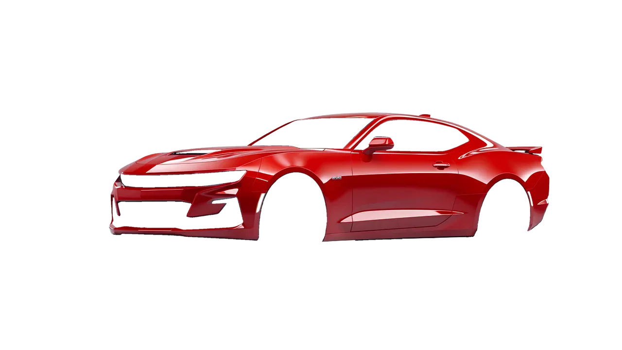 Chevrolet Camaro SS 2020 wrapped in Hot Rod Red (3M G13), front three-quarter view