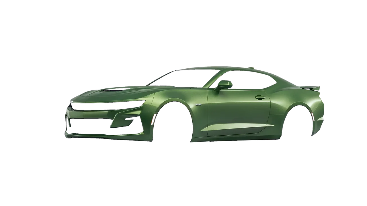 Chevrolet Camaro SS 2020 wrapped in Apple Green (Avery Dennison SW900-745-M), front three-quarter view