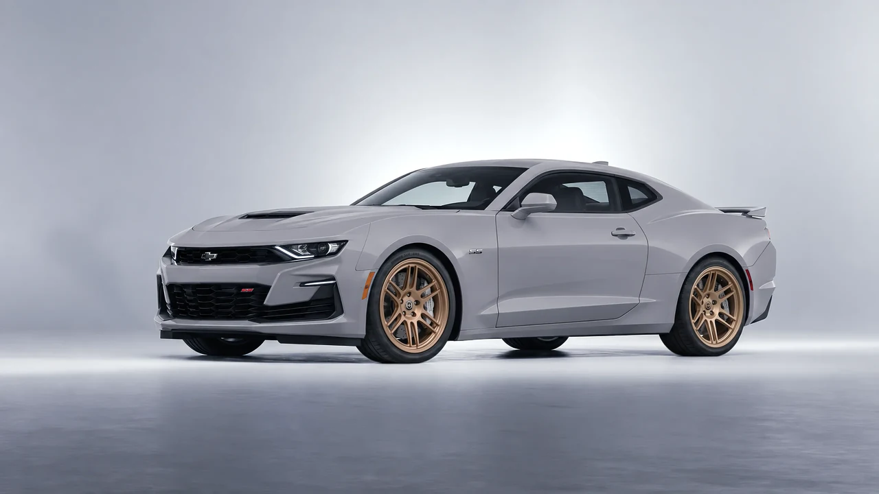 Chevrolet Camaro SS 2020 on HRE Performance Wheels 312-GTS forged wheels, front three-quarter view